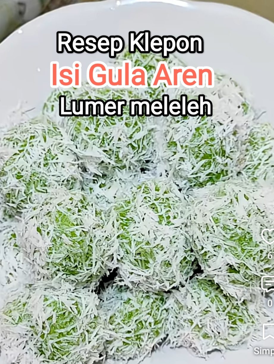 Resep Klepon Pandan Isi Gula Aren Lumer